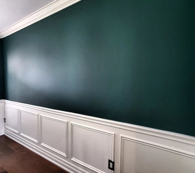 painted green wall